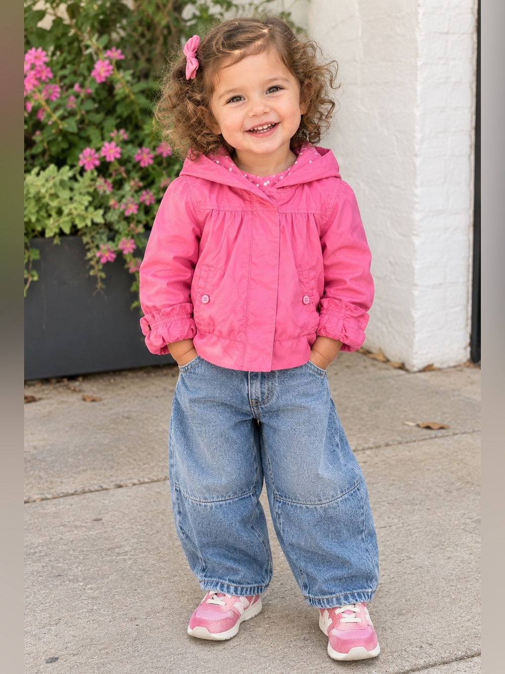 Baby Gap | Pink Hooded Rain Jacket with Lining | Size 18-24 Months
